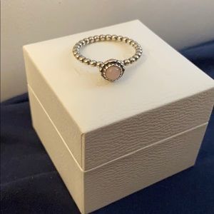 Pandora Pink birthday blooms ring